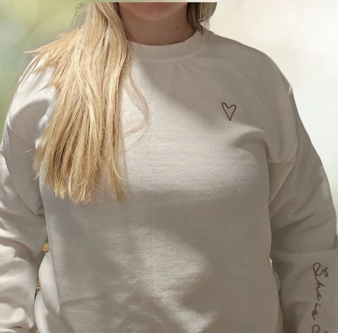 Heart Embroidered Sweatshirt placeholder image